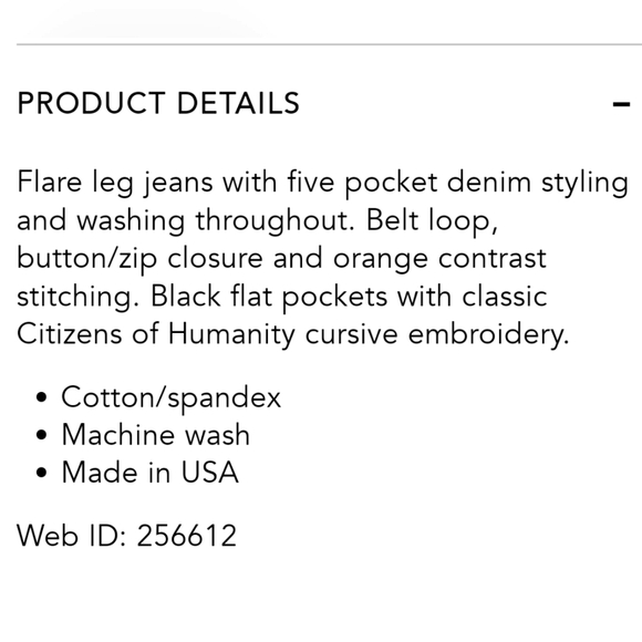 Citizens of Humanity Ingrid #002 Low Waist Flare Jeans size 24 - Picture 11 of 11